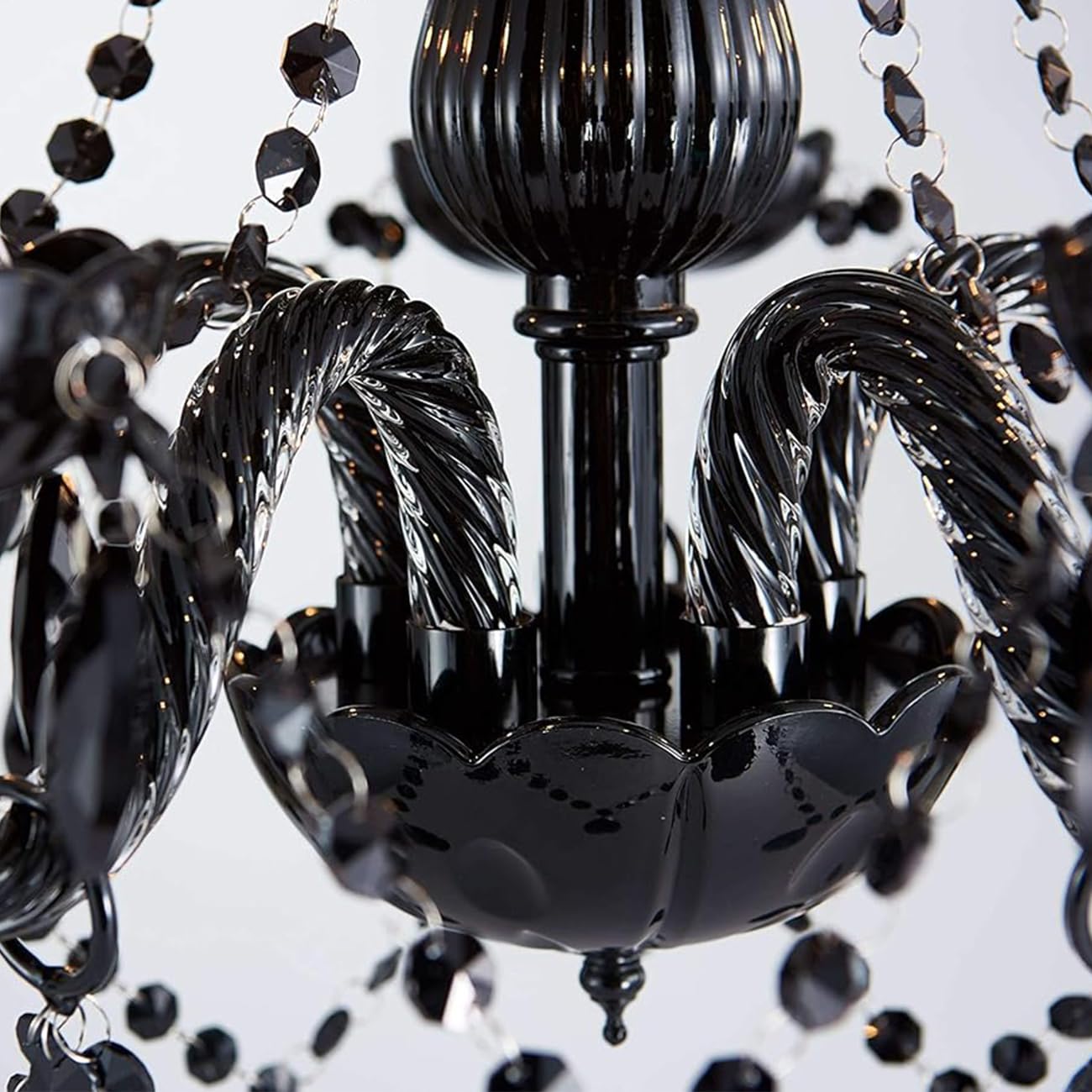 Amazon.co.jp : 欧風キャンドルクリスタルシャンデリア ブラック